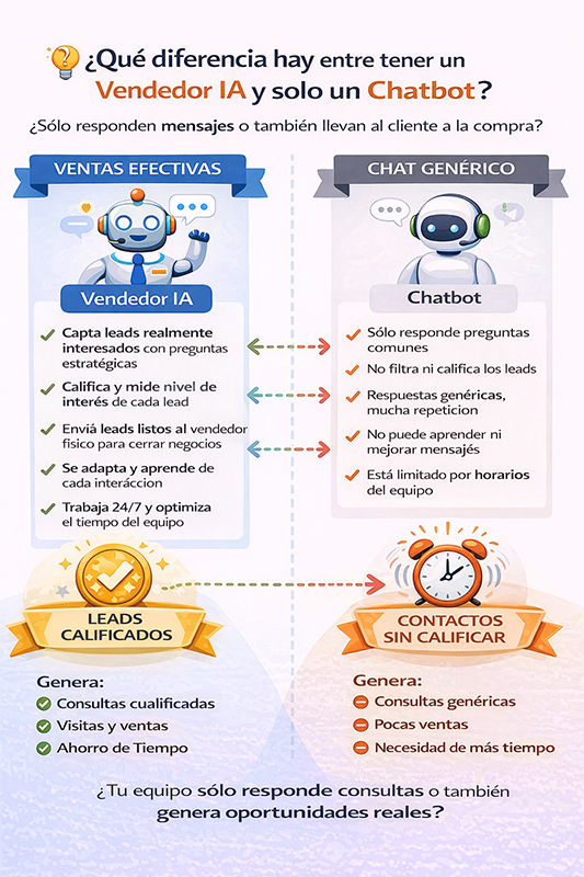 diferencia con chatbot vendeoresia