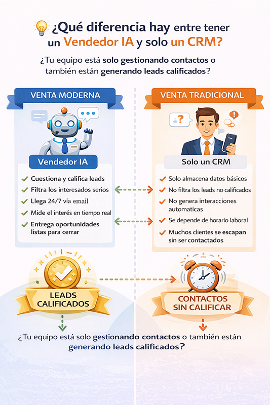 diferncia con crm vendeoresia email